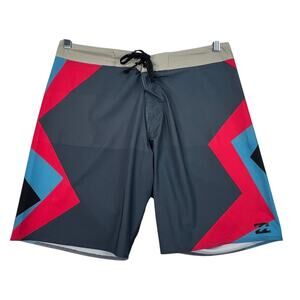 Billabong Board Shorts Mens 32 Grey Airlite Drawstring Back Pocket Swim Trunks